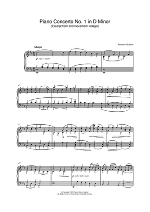 Piano Concerto No. 1 in D Minor (Excerpt from 2nd movement: Adagio)