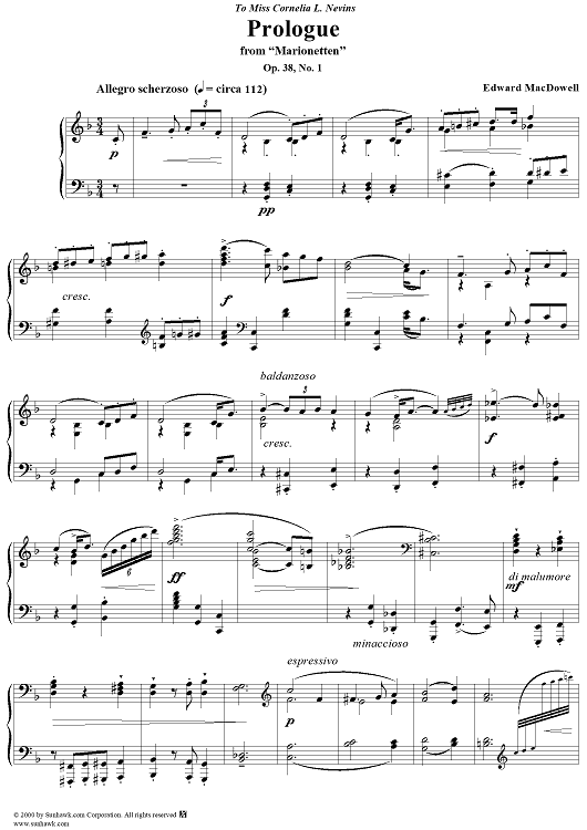 Marionetten, Op. 38, No. 1 - Prologue