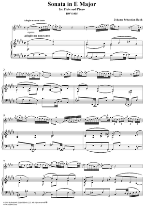 Flute Sonata No. 6 - Piano Score