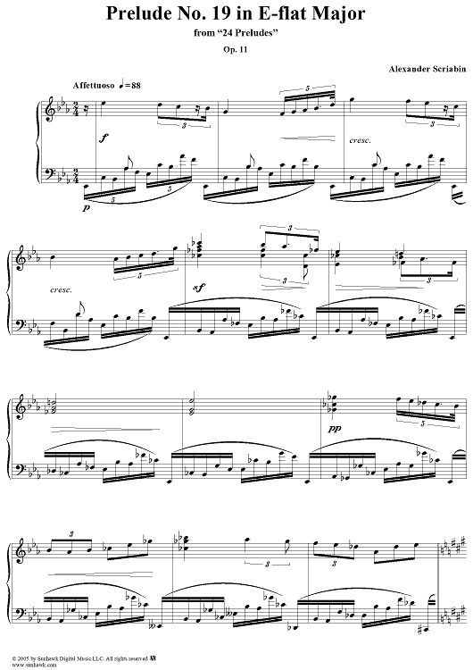 Prelude No. 19 in E-flat major