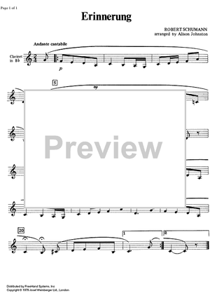 Elementary 2/2 - Erinnerung - Clarinet