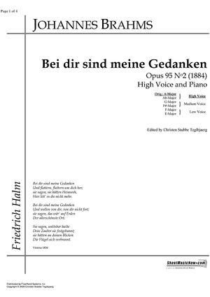 Bei dir sind meine Gedanken Op.95 No. 2