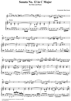 Sonata No. 12 in C Major - Piano