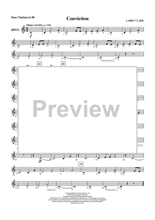 Conviction - Bass Clarinet in Bb