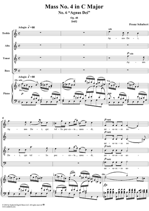 Mass No. 4 in C Major, Op. 48, D452: No. 6, Agnus Dei