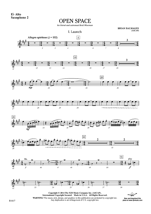 Open Space - Eb Alto Sax 2