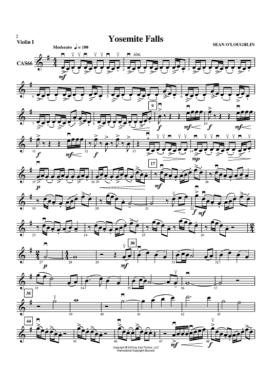 Yosemite Falls - Violin 1