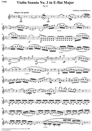 Violin Sonata No. 3 - Violin