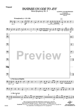 Fanfare On Ode to Joy - from Symphony No. 9 - Timpani