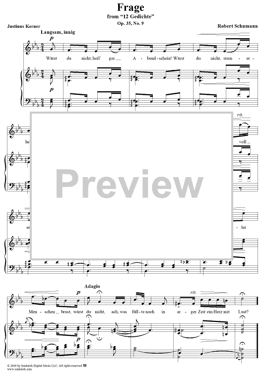 12 Gedichte, Op. 35, No. 9: Frage