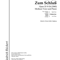 Zum Schluss Op.25 No.26