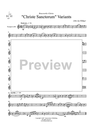 Christe Sanctorum Variants - Trumpet in B-flat