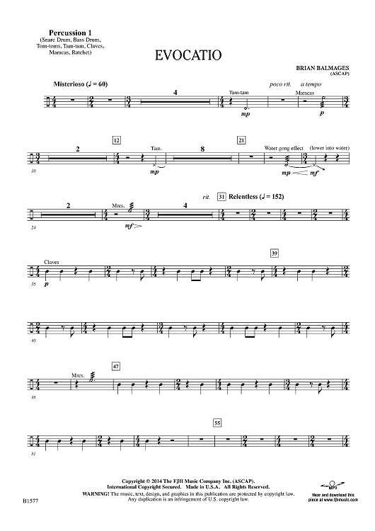 Evocatio - Percussion 1