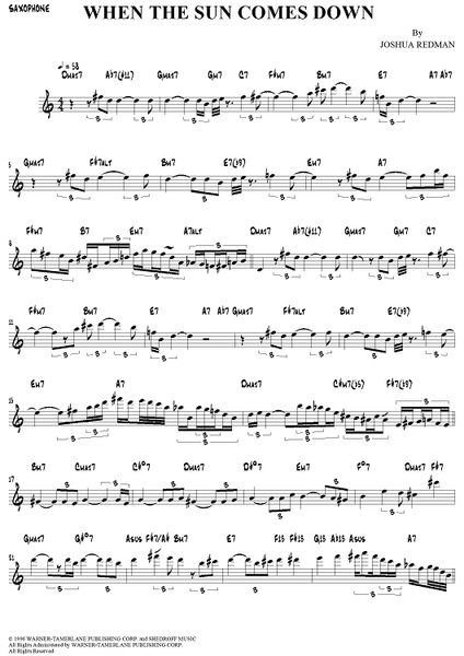 Hide and Seek Sheet Music by Joshua Redman for Saxophone Solo - Sheet Music  Now, hide and seek music 