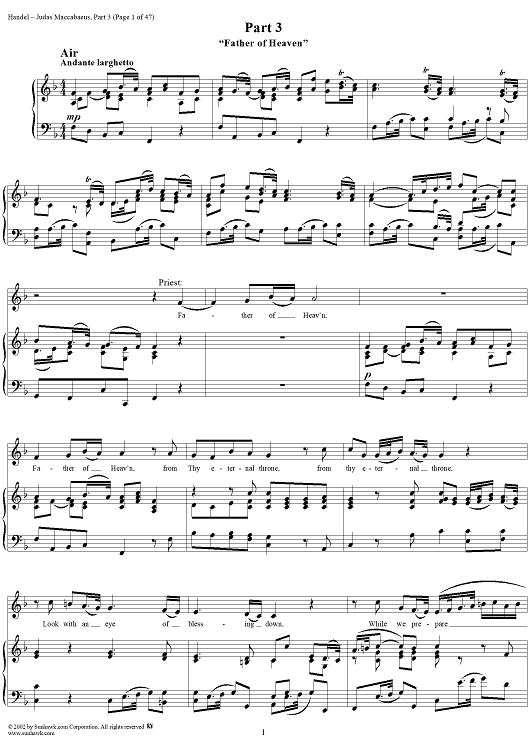 Judas Maccabaeus, HWV63, Part 3 - Vocal Score