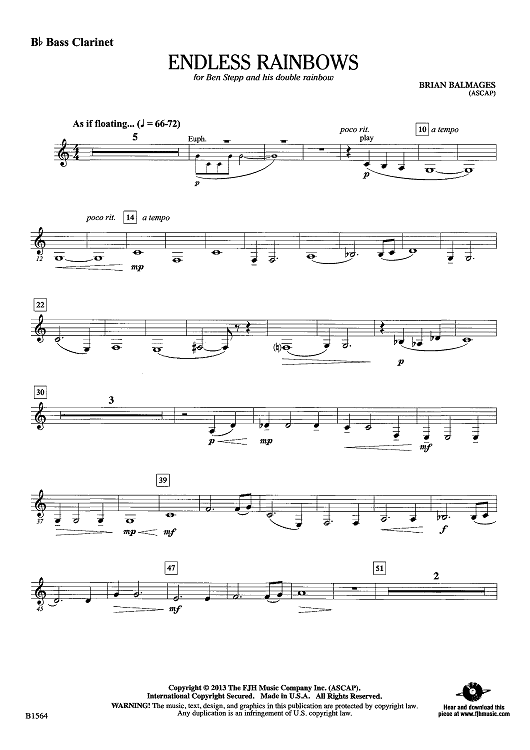 Endless Rainbows - Bb Bass Clarinet