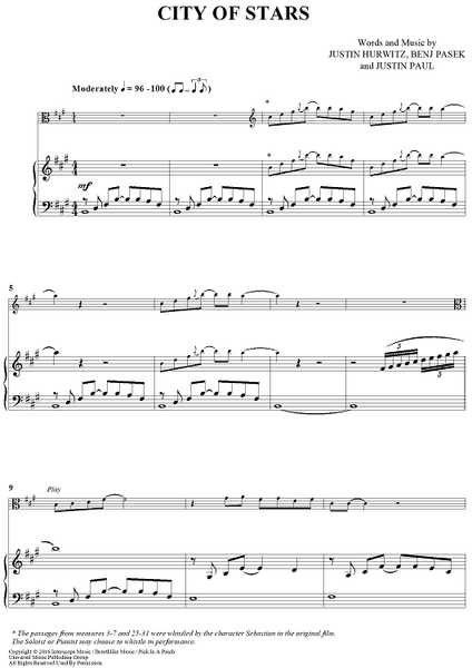 City Of Stars Sheet Music (Piano)