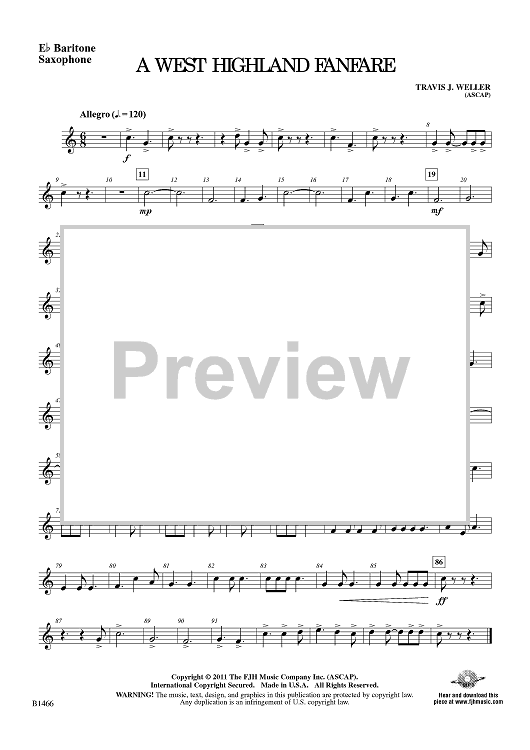 A West Highland Fanfare - Eb Baritone Sax