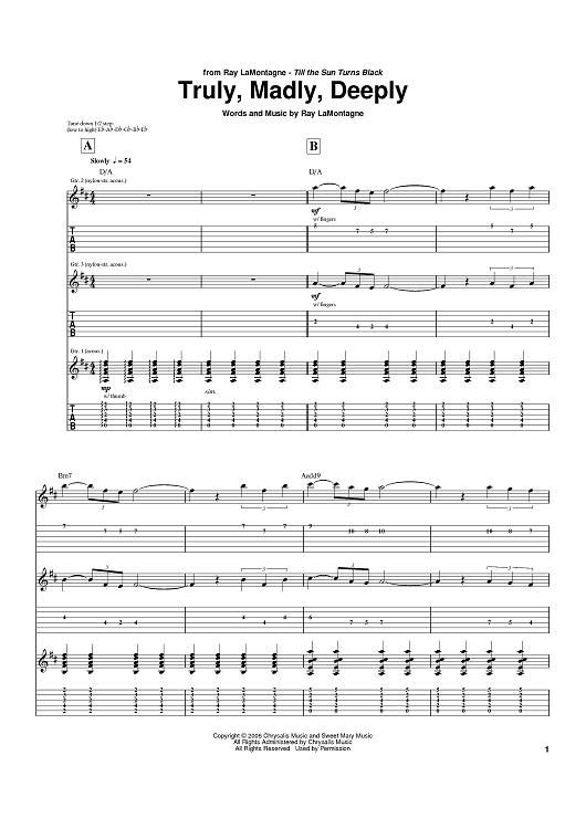 truly madly deeply guitar chords