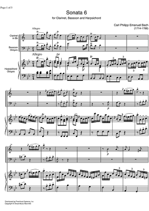 Sonata No. 6 Bb Major - Score