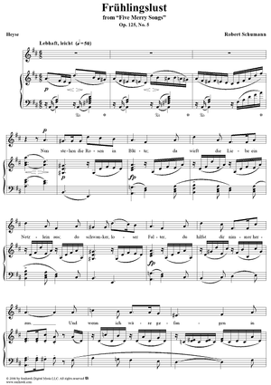 Five Merry Songs, Op. 125, No. 5: Frühlingslust