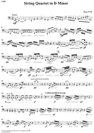 String Quartet in D Minor - Cello