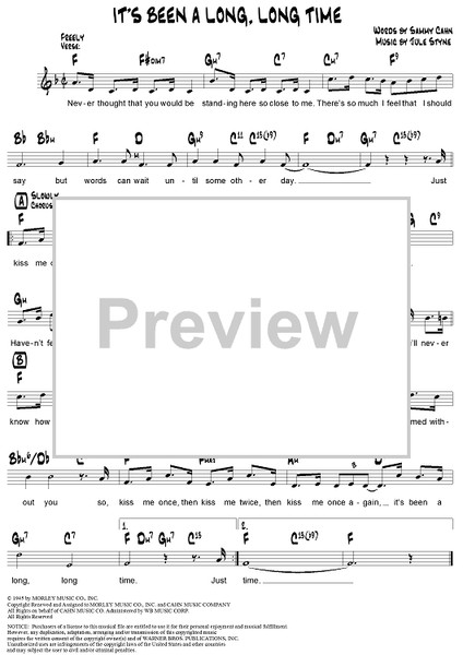 It's Been a Long Long Time Lead Sheet Sheet music for Piano (Jazz Band)  Easy