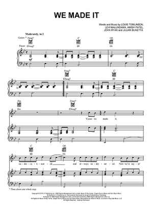 Two Of Us" Sheet Music by Louis Tomlinson for Piano/Vocal/Chords - Sheet  Music Now