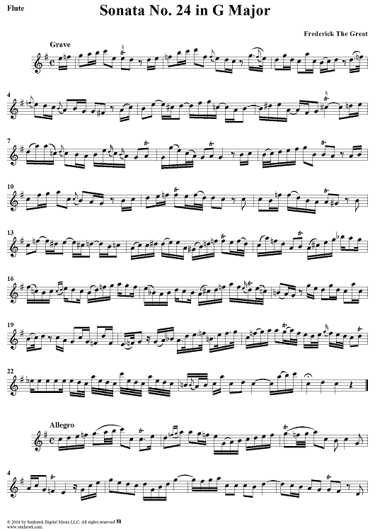 Sonata No. 24 in G Major - Flute