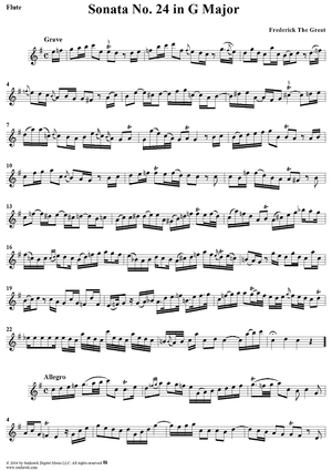 Sonata No. 24 in G Major - Flute