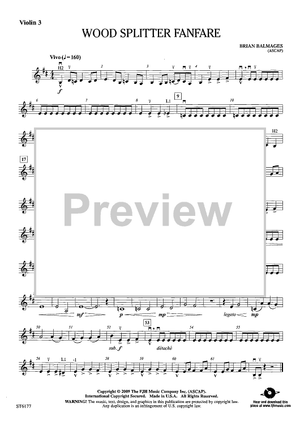 Wood Splitter Fanfare - Violin 3 (Viola T.C.)