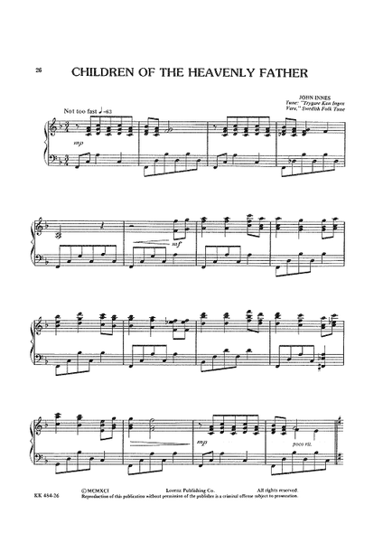 Children Of The Heavenly Father (SATB Choir) - Print Sheet Music Now