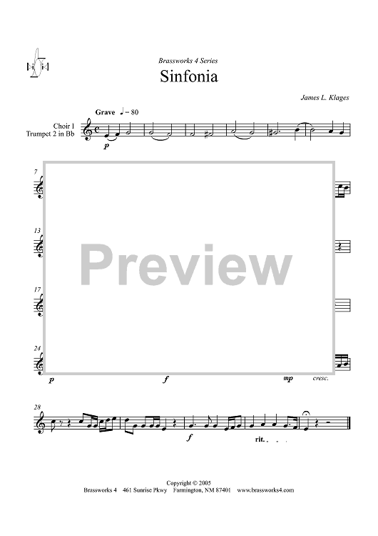 Sinfonia - Trumpet 2 (Choir 1)