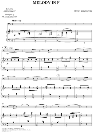 Melody in F" Sheet Music for Piano Solo - Sheet Music Now