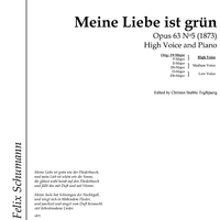 Meine Liebe ist grün Op.63 No. 5