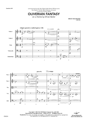 Oliverian Fantasy (on a theme by Oliver Bartel) - Score