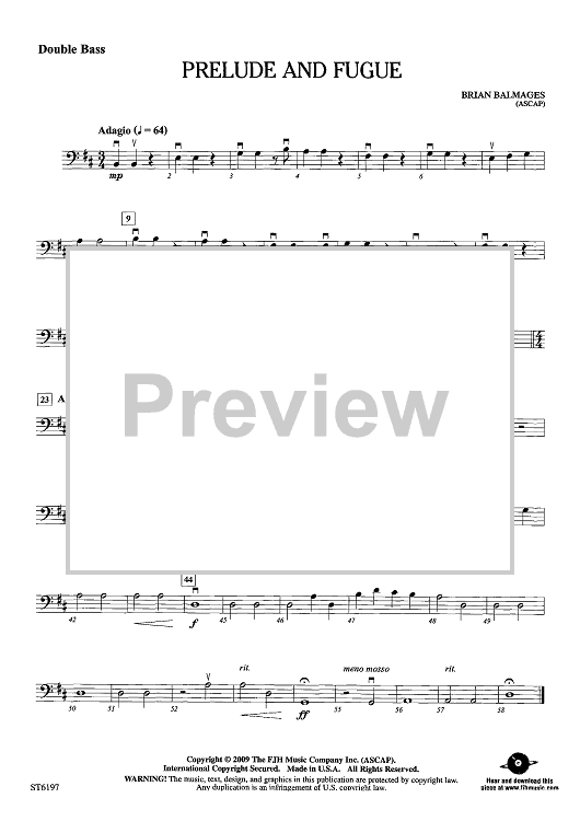 Prelude and Fugue - Double Bass