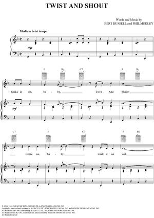 The Isley Brothers: Shout sheet music for voice, piano or guitar