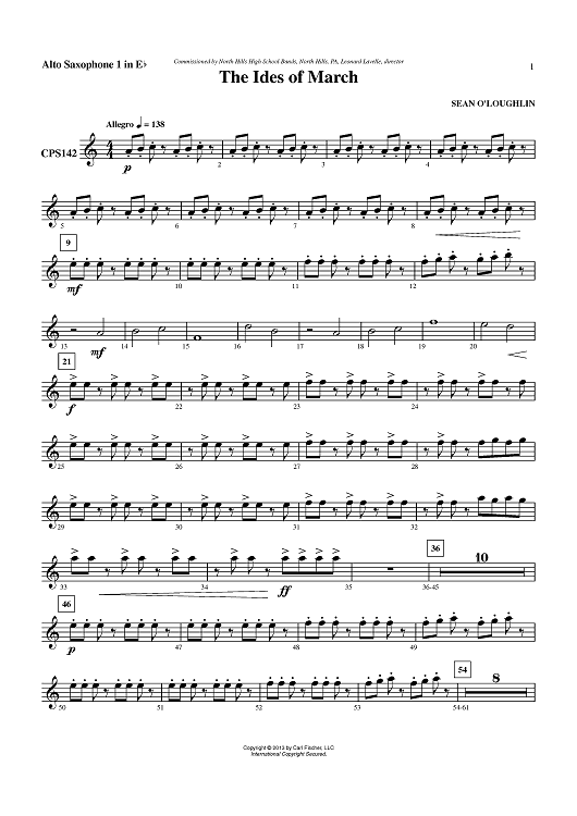 The Ides of March - Alto Saxophone 1