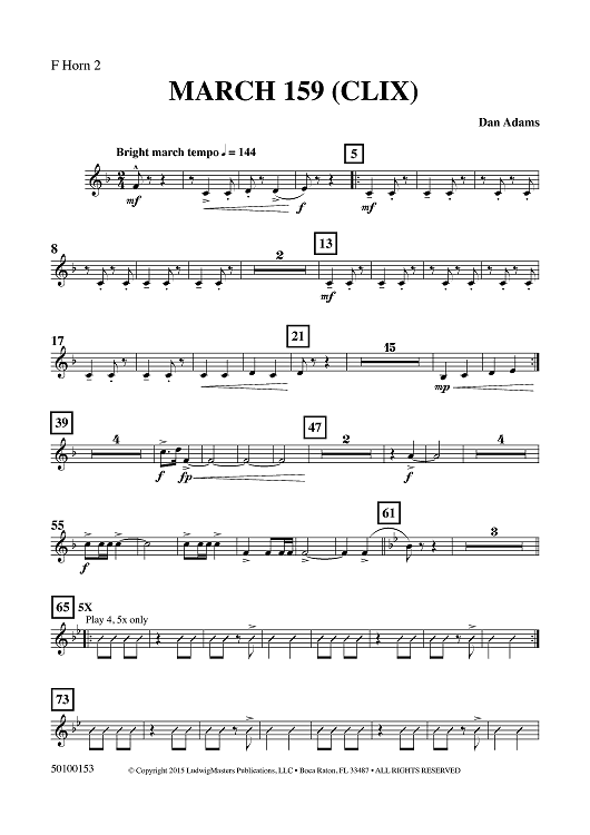 March 159 (CLIX) - Horn 2 in F