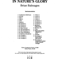 In Nature's Glory - Score Cover