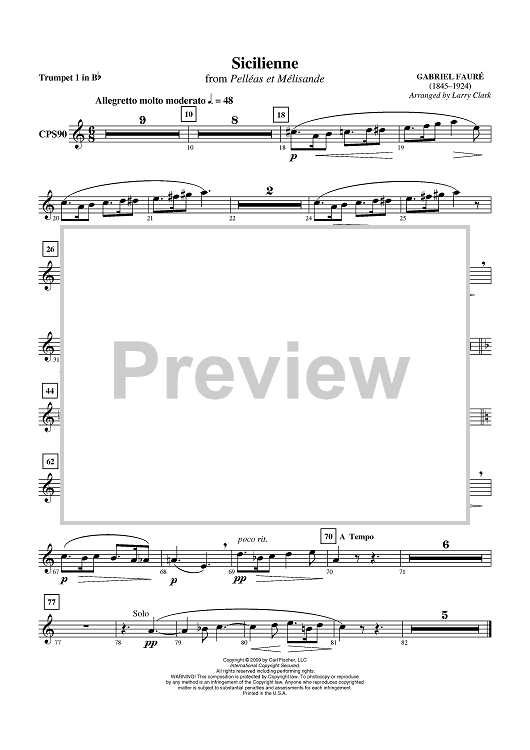 Sicilienne - Trumpet 1 in B-flat