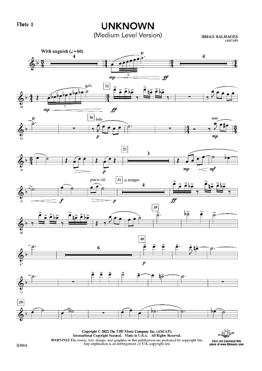 Unknown (Medium Level Version) - Flute 1