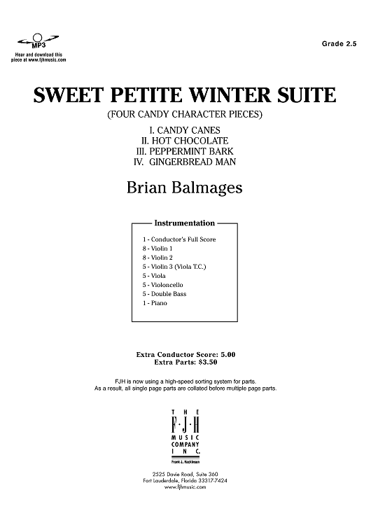 Sweet Petite Winter Suite (Four Candy Character Pieces) - Score Cover