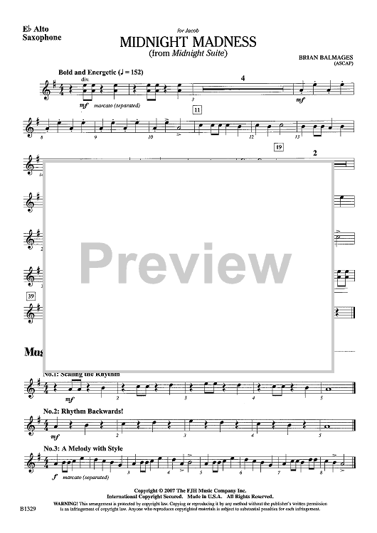Midnight Madness - Eb Alto Sax
