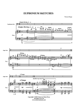 Euphonium Sketches - Piano Score