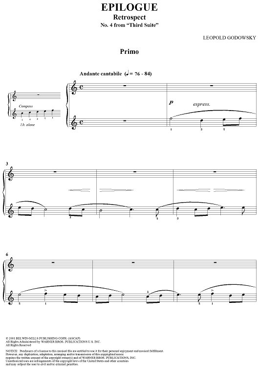 Third Suite, No. 4: Epilogue