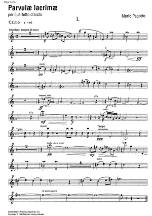 Parvulæ lacrimæ - Violin 1