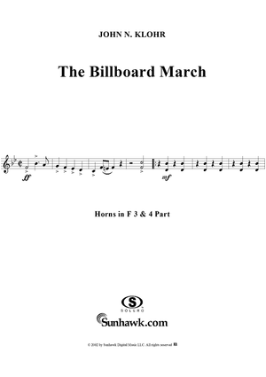 The Billboard March - Horns 3 & 4