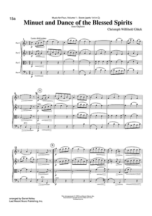 Minuet and Dance of the Blessed Spirits - from Orpheus - Score